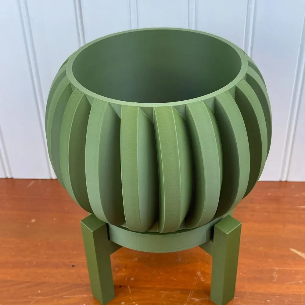 Jone Planter Pot, Indoor Planter w/ Drainage Hole and Drip Tray